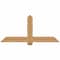 Ekena Millwork Eugene Smooth Timber Gable Bracket, Western Red Cedar, 60"W x 27"H x 3 1/2"D x 5 1/2"F, 11/12 Pitch GBW060X27X0406EUG00SWR - alternate 1